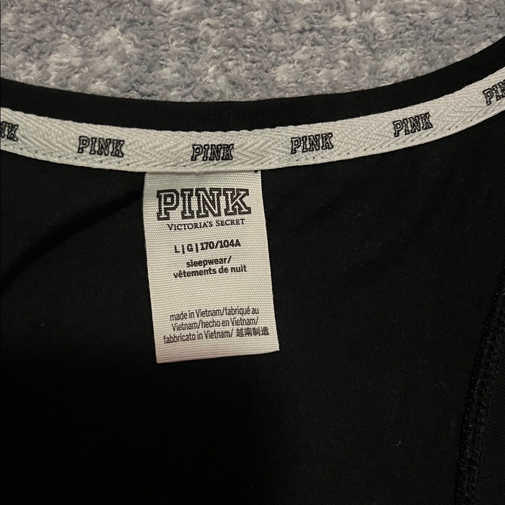 PINK Black Graphic Tank Top - Picture 2 of 3
